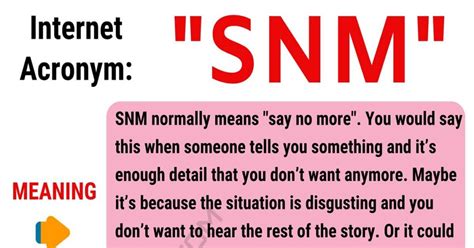 snm meaning|SNM